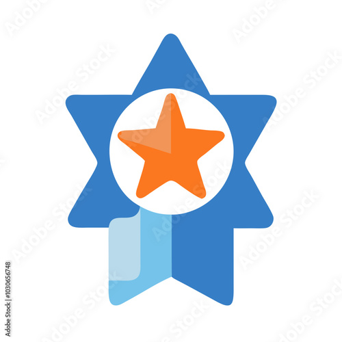 Star icon with a colorful design representing achievement and recognition