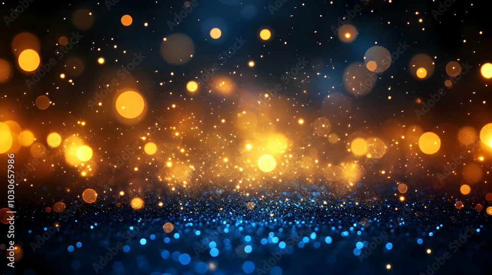 Obraz premium A vibrant display of shimmering lights and glittering particles.