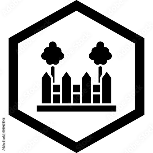 Garden Fence Icon Design