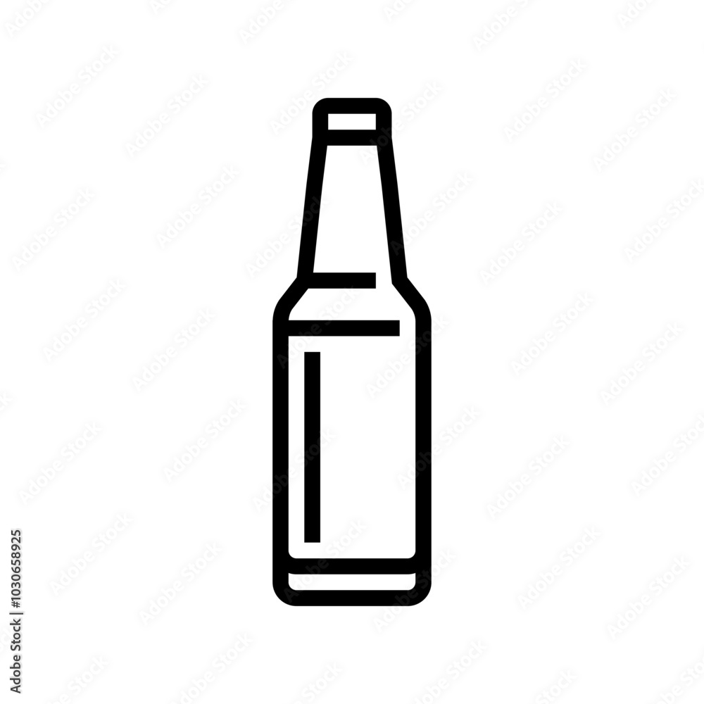 bottle glass package line icon vector. bottle glass package sign. isolated contour symbol black illustration bottle glass package line icon vector. bottle glass package sign. isolated contour symbol black illustration