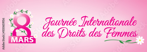 Obraz na płótnie Bandeau journée internationale des droits des femmes w salonie