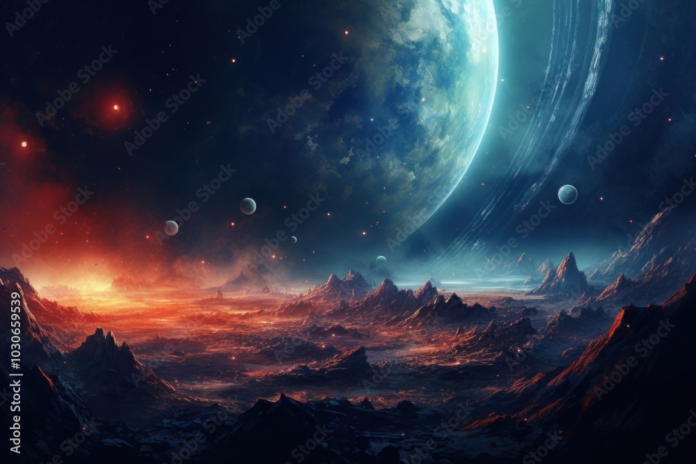 Planets space landscape astronomy. Planets space landscape astronomy.