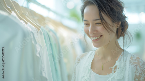 Free Download Asian woman shopping for fashion - GFXLoad