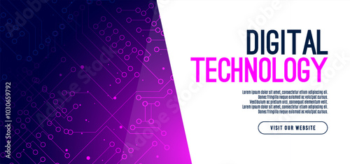 Abstract digital technology futuristic circuit blue purple background, Cyber science tech, Innovation communication future, Ai big data, internet network connection, Cloud hi-tech illustration vector