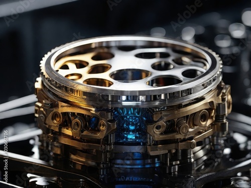 watch mechanism close up