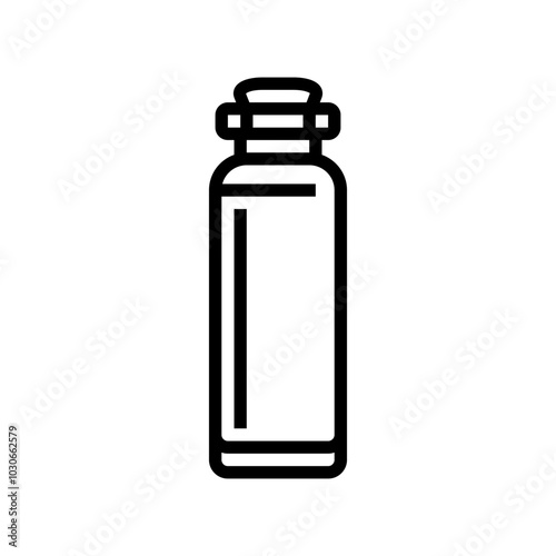 vial glass package line icon vector. vial glass package sign. isolated contour symbol black illustration