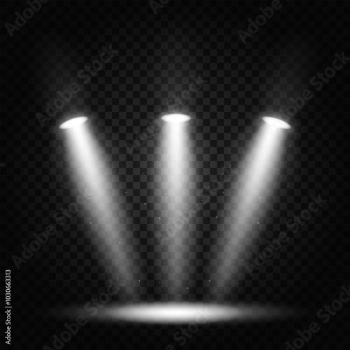 Light, lighting, light sources, concert lighting, three spotlights
