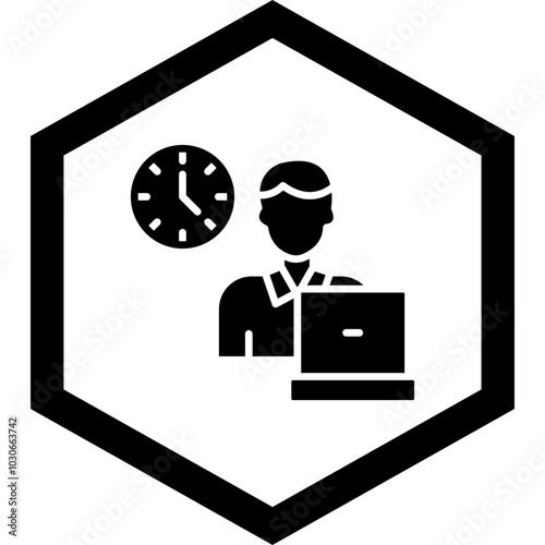 Workaholic Icon Design photo