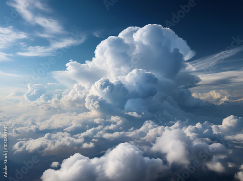 blue sky with clouds