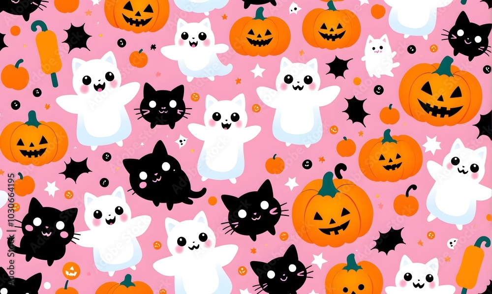 Patterned wallpaper : Halloween Patterned wallpaper : Halloween