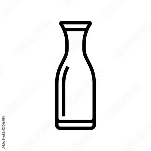 carafe glass package line icon vector. carafe glass package sign. isolated contour symbol black illustration