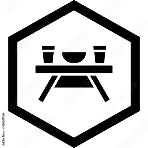 Picnic Table Icon Design