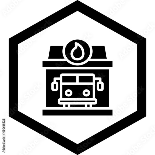 Fire Station Icon Design