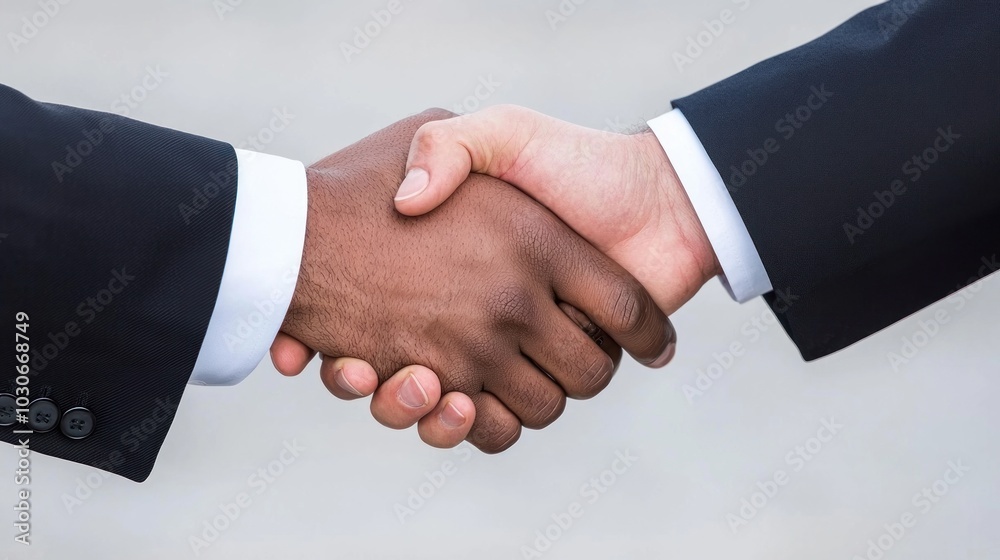 A close-up of two business professionals shaking hands, symbolizing agreement, partnership, and mutual respect in a professional setting. A close-up of two business professionals shaking hands, symbolizing agreement, partnership, and mutual respect in a professional setting.