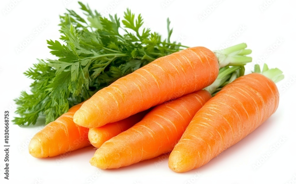Isolated carrot with white background cutout with leaves Isolated carrot with white background cutout with leaves