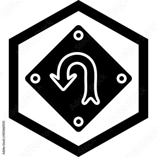 U Turn Icon Design