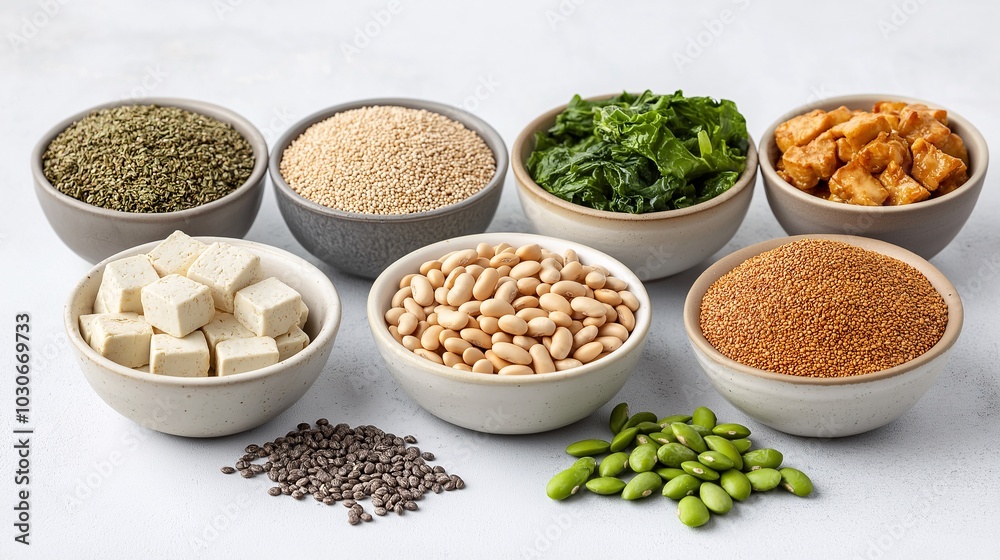 Colorful Array of Healthy Plant-Based Ingredients Colorful Array of Healthy Plant-Based Ingredients