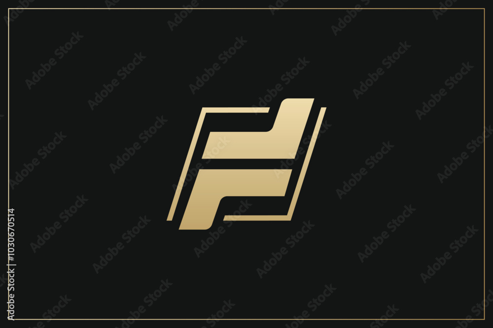 A Letter trademark brand logo gold
