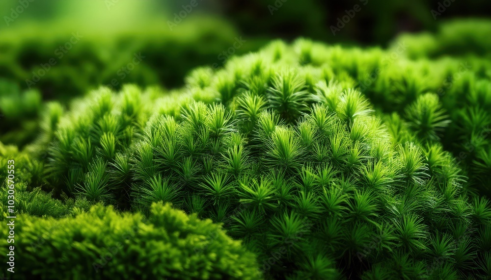 Lush Close-up of Vibrant Green Moss. Macro View Highlighting Needle Like Structures Perfect for Nature, Eco Themed Designs, or Serenity Concepts in Environmental Art and Wallpaper Lush Close-up of Vibrant Green Moss. Macro View Highlighting Needle Like Structures Perfect for Nature, Eco Themed Designs, or Serenity Concepts in Environmental Art and Wallpaper