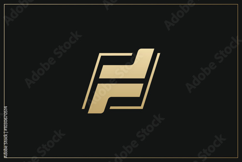 A Letter trademark brand logo gold
