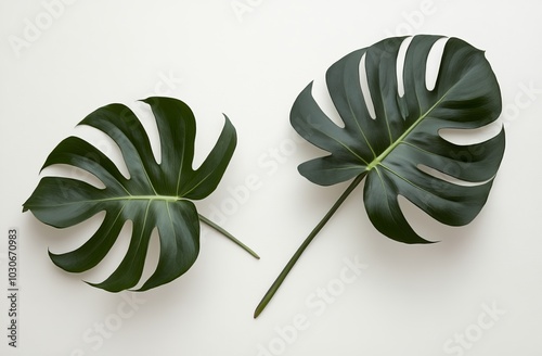 PNG file with monstera leaves isolated on transparent background