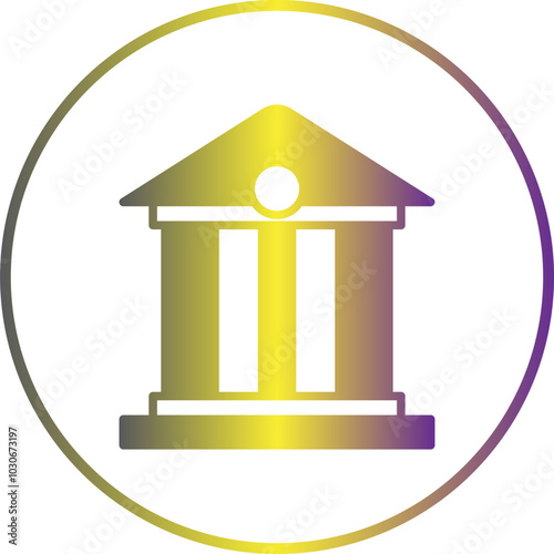 Bank Building icon Design