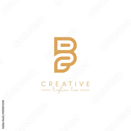 Alphabet BG GB Letter Artistic Logo Design. Initial Based Vector Template.