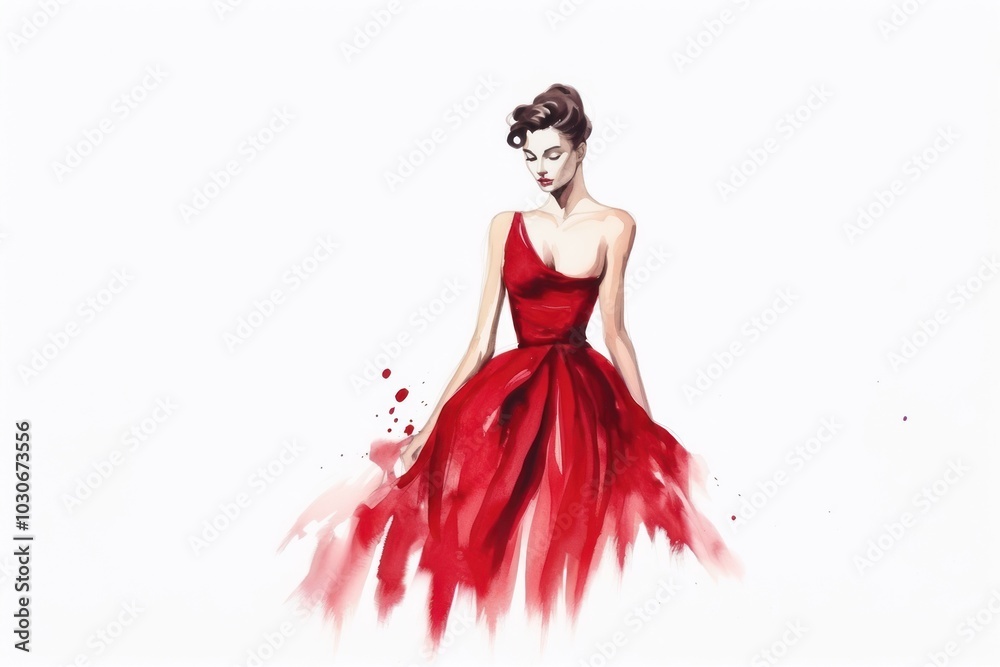 Fashion dress sketch adult.
