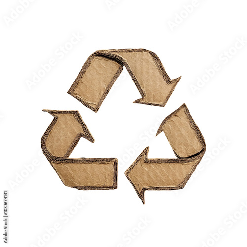 Recyclable Cardboard Symbol EcoFriendly Design photo