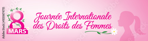 Obraz na płótnie Bannière journée internationale des droits des femmes w salonie