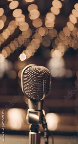 Speech Prep Adjusting Mic Before Presentation
