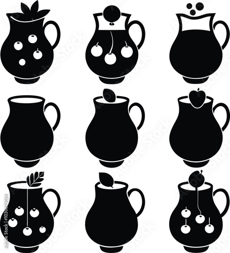 Sangria Silhouette Design vector Design 