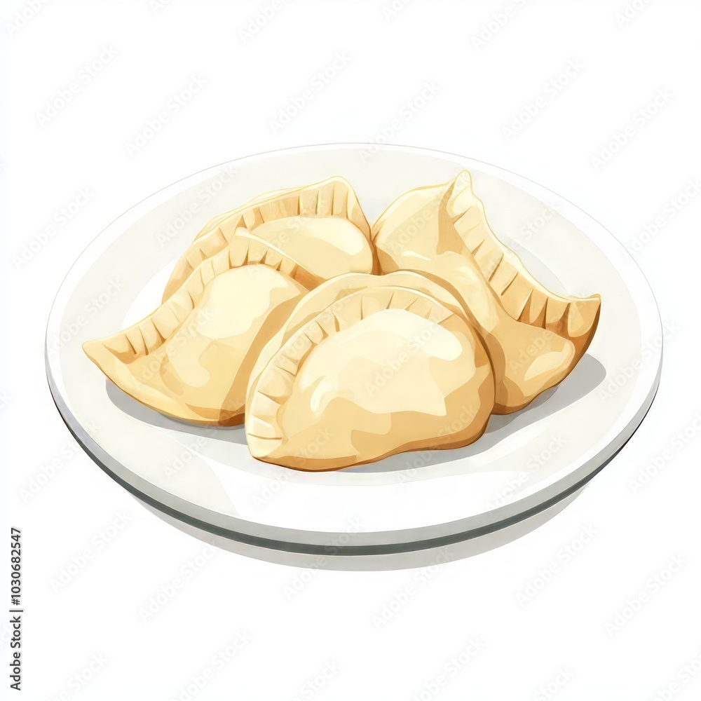 Frozen dumplings vector illustration Frozen dumplings vector illustration