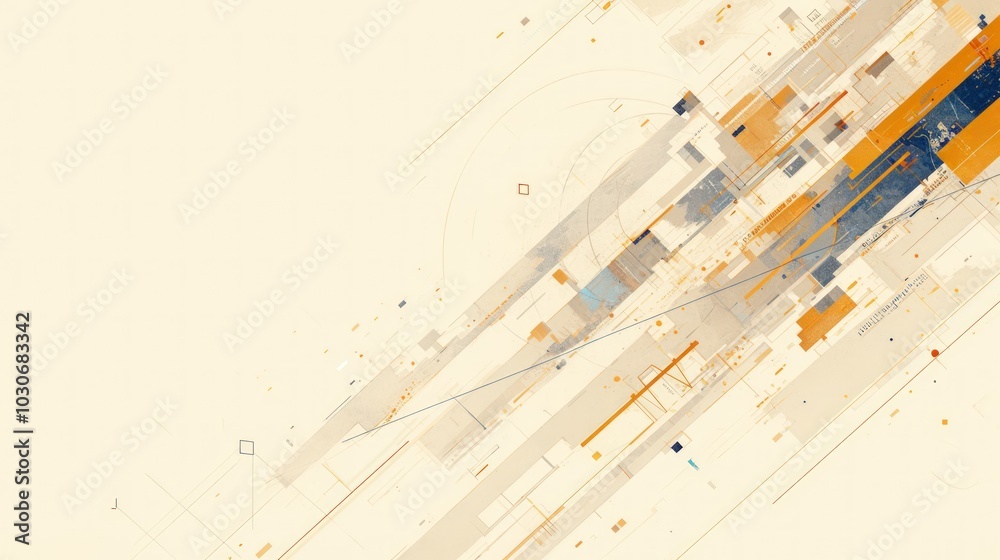 Abstract Geometric Composition in Earthy Tones Abstract Geometric Composition in Earthy Tones