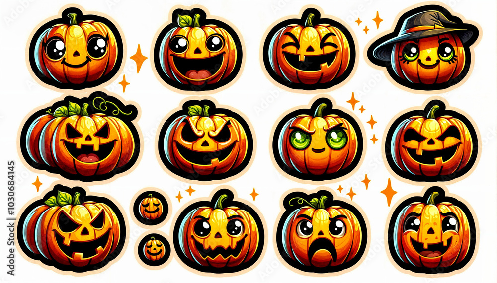 Stickers de Calabaza version 2 Stickers de Calabaza version 2