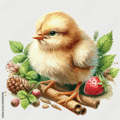 Chicken, strawberry and cinnamon