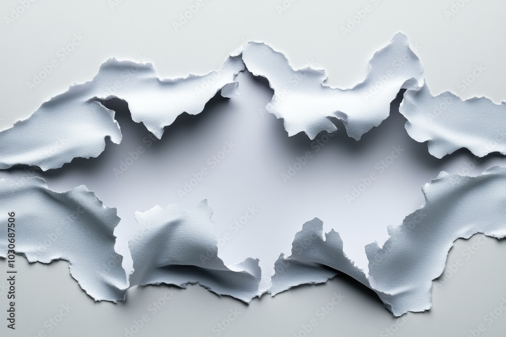 Simplistic burn marks along a paper's edges, with clean negative space