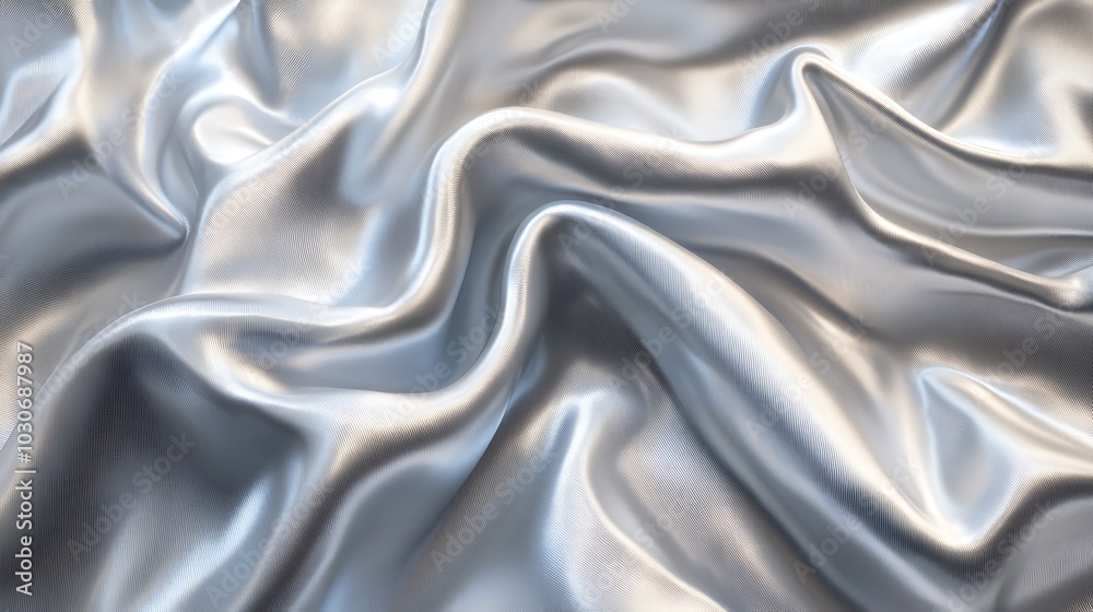 Abstract Draped Silver Fabric Background Abstract Draped Silver Fabric Background