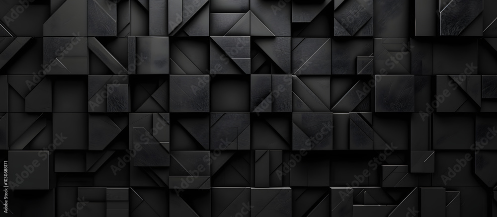 Fototapeta premium Abstract 3D cube monochrome wallpaper