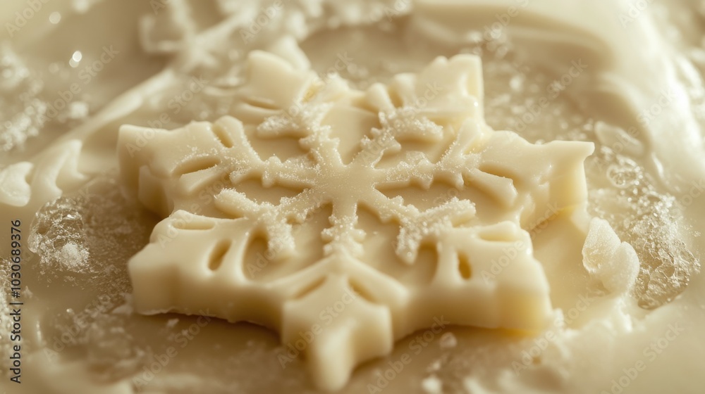 Snowflake Pattern in Melting Butter Snowflake Pattern in Melting Butter