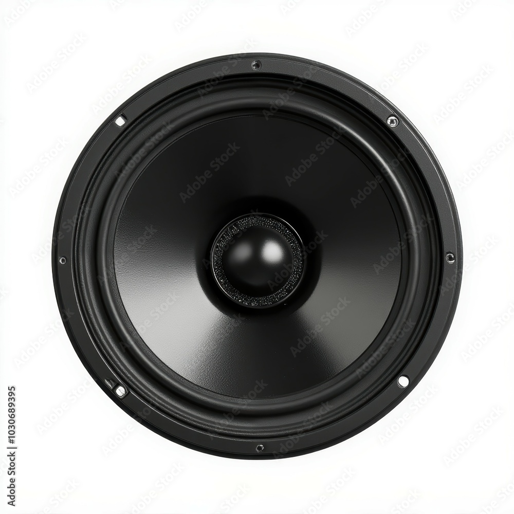 Black speaker, white isolated background Black speaker, white isolated background