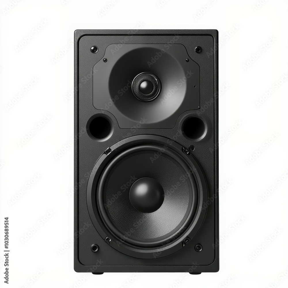 Black speaker on white isolated background Black speaker on white isolated background