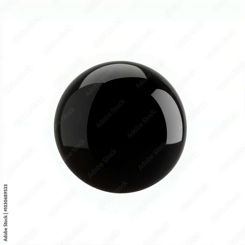 Black sphere on a white background. Black sphere on a white background.