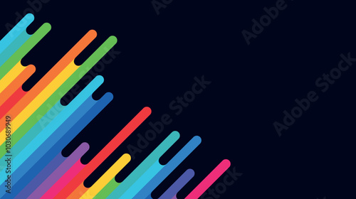 colorful abstraction of liquid rainbow spots, LGBT colors on black background in the form of bright colored dripping drops, colored pencils and paints, thick strokes of paint