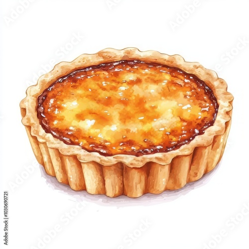 A treacle tart illustration photo