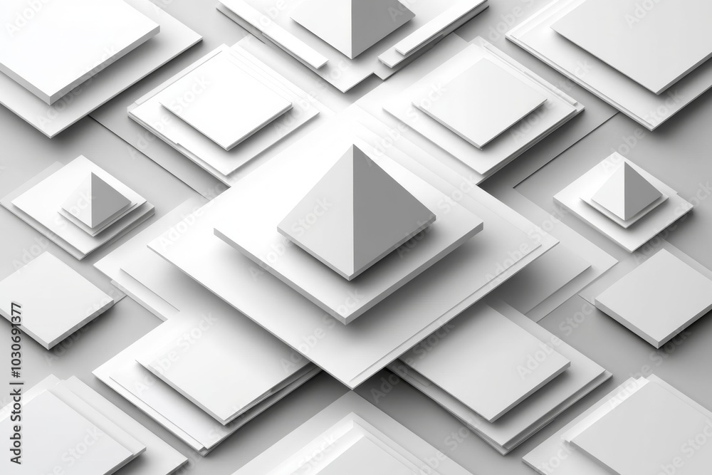 Wallpaper of stacked geometric pyramids, forming a shifting perspective Wallpaper of stacked geometric pyramids, forming a shifting perspective