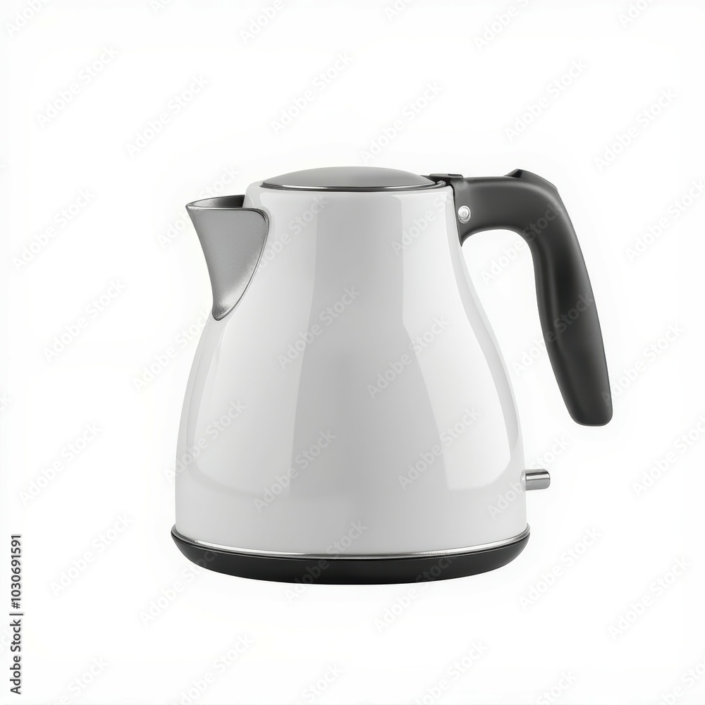 Modern electric kettle, white isolate background Modern electric kettle, white isolate background