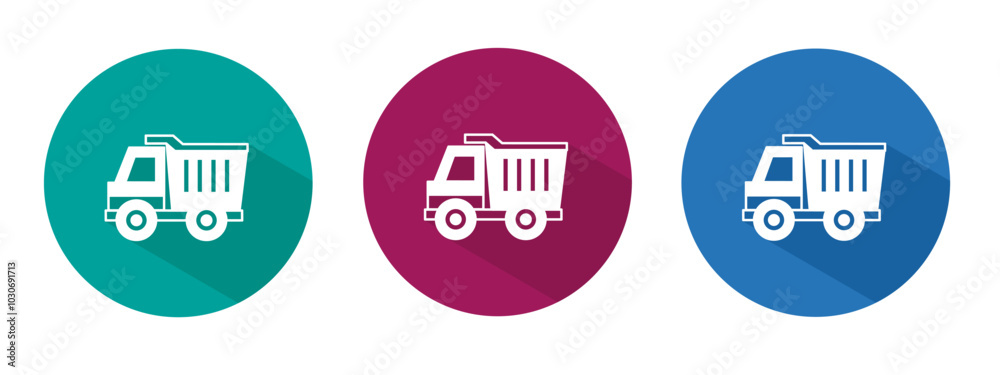 Icon for truck vector illustration in flat. Icon for truck vector illustration in flat.