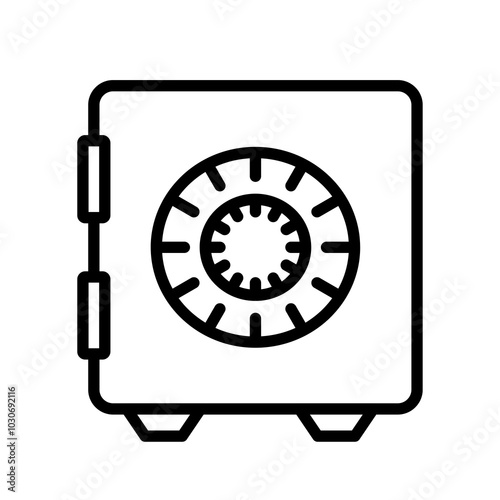 money safe icon sign vector 