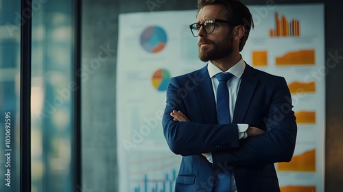Businessman Reviewing Finan...